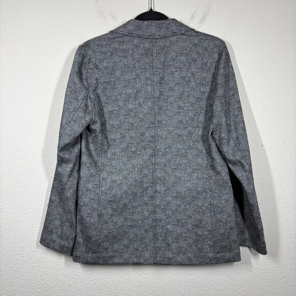 Lafayette 148 Womens 2 Single Breasted Blazer Jacket Black Gray Wool Blend - Picture 3 of 13